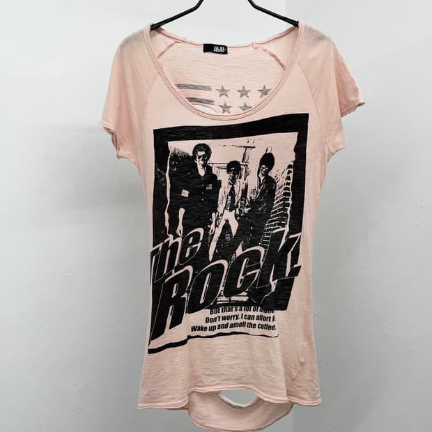 ROCK 슬래시 펑크 데미지 티셔츠