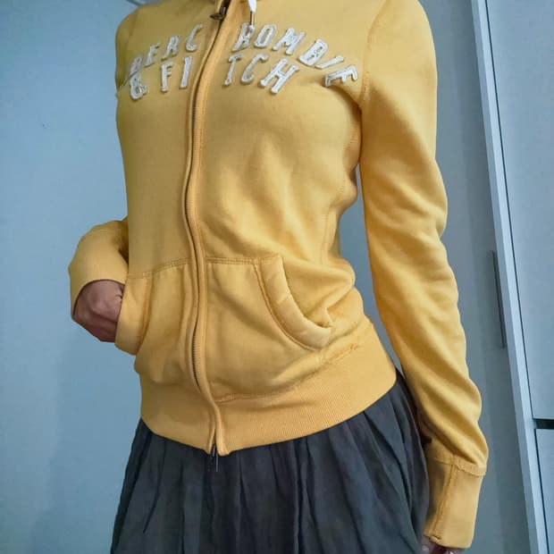 아베크롬비 후드집업 y2k yellow노랑 M
