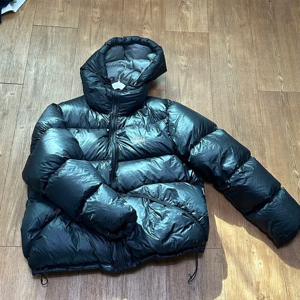 스투시 다운 파카 마이크로 립스탑 팬텀 블랙