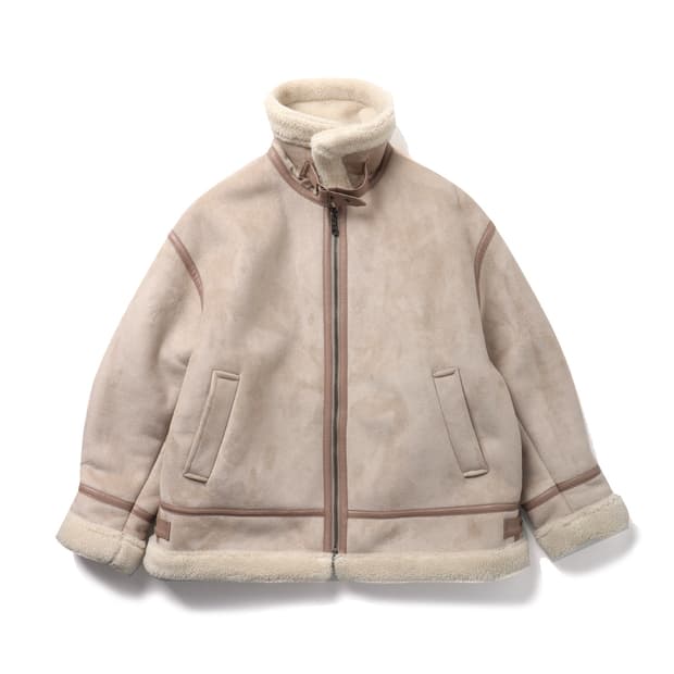 Ray BEAMS Fake Mouton Bomber Blouson
