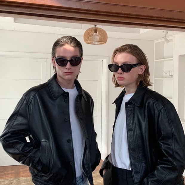 STU 래더자켓 다크브라운 L