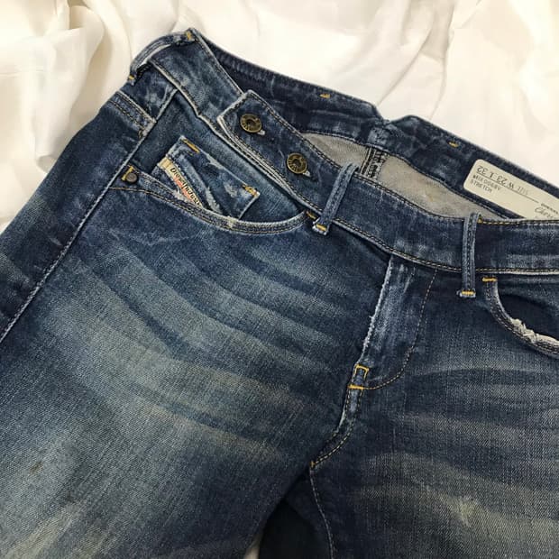 Diesel 디젤 로우 세미스트레이트 더티 워싱 데님