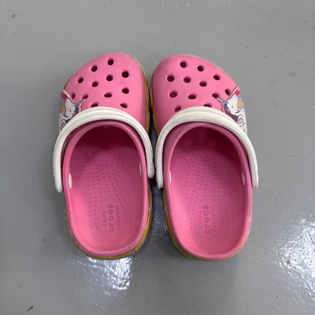 실측확인 크록스 키즈 클로그 샌들 0407E2