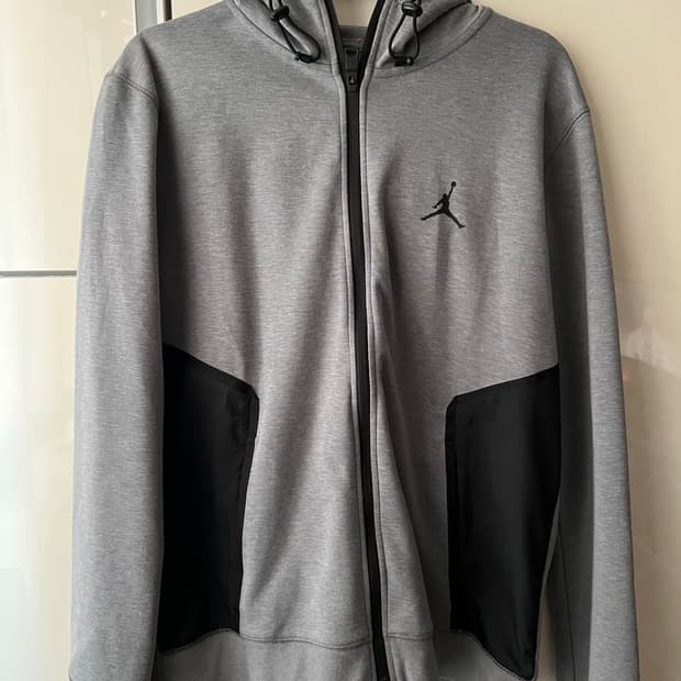 나이키 조던 테크핏 후드 집업 그레이 L