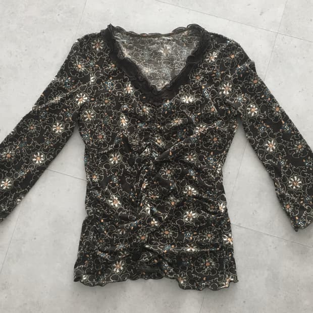 Vintage Flower Shirring sleeve