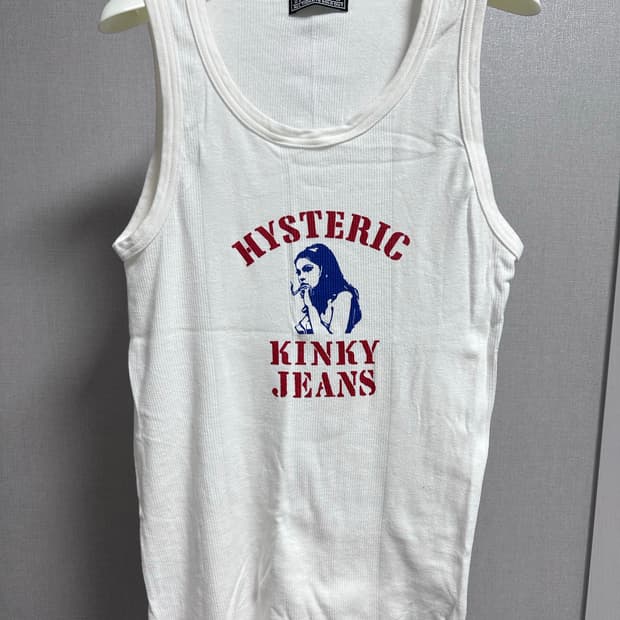 히스테릭 글래머 킨키 진 탱크탑 화이트