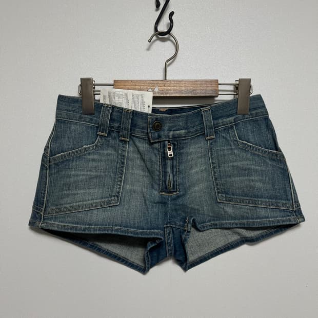 얼진 빈티지 데님 숏팬츠 27 새상품