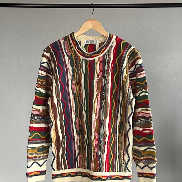 [S]samas 3D 멀티컬러 케이블 니트 스웨터