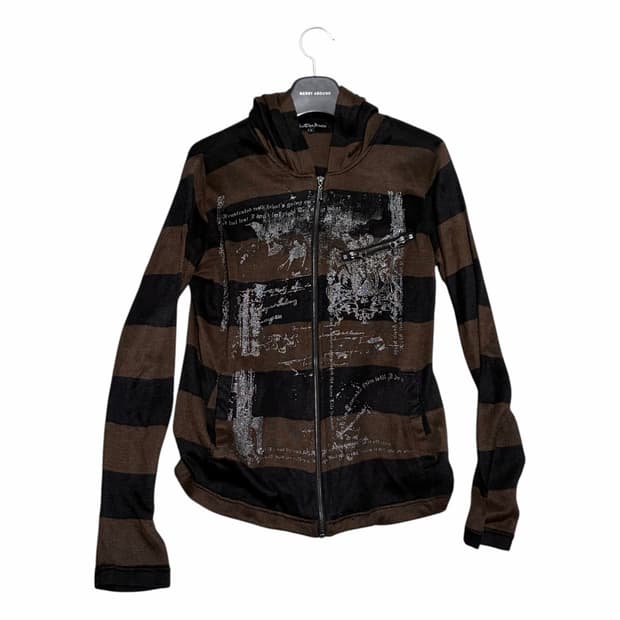 In the attic stripe chain hood zip