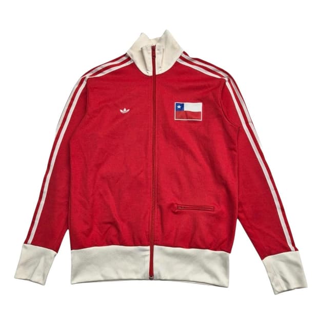 100) adidas 아디다스 칠레 트랙탑 져지 자켓 빨/흰