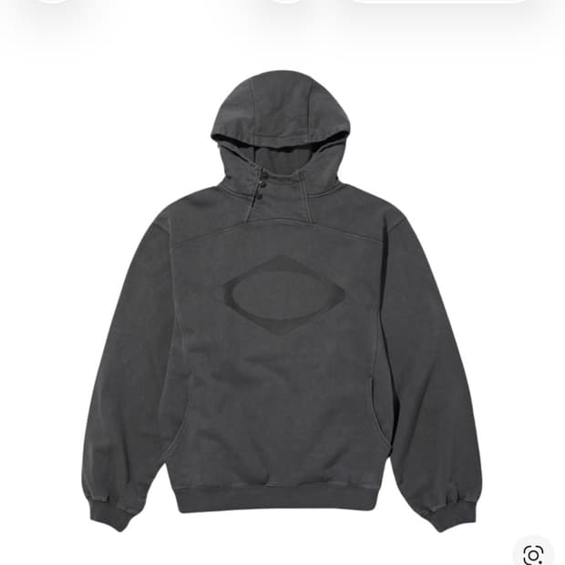 미스치프 롬버스 사이드 버튼 업 후드 워시드 차콜 M