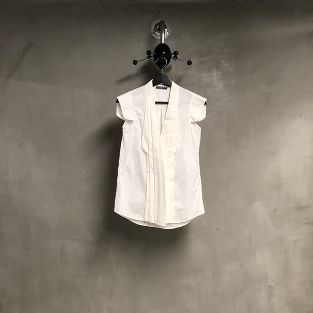 알렉산더 맥퀸 화이트 민소매 셔츠 38(W)