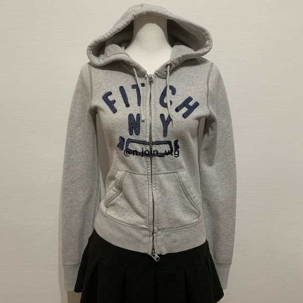 아베크롬비 멜란지 그레이 후드집업