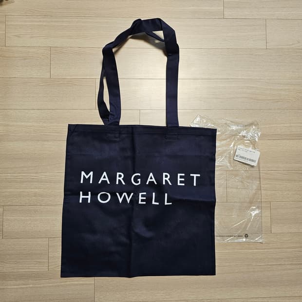 새제품) MHL 마가렛호웰 토트백 에코백 가방 공용 네이비 46*44