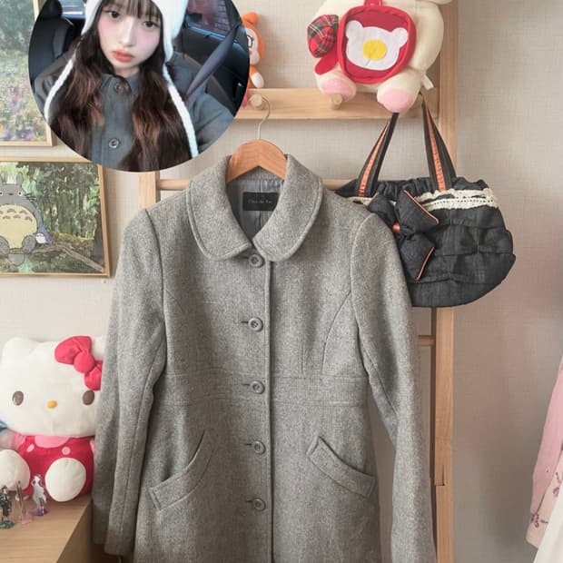 모리걸 빈티지 코이세이오 도쿄모리 그레이 롱코트 🩶