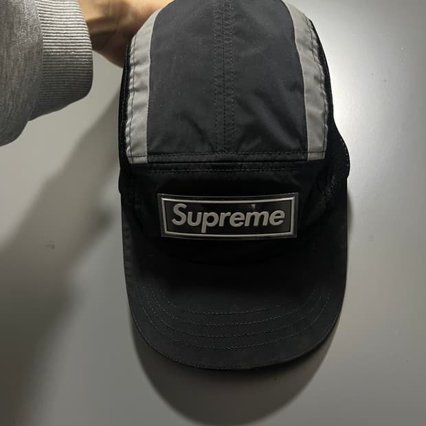 슈프림 사이드 메쉬 캠프캡 블랙 - 25SS