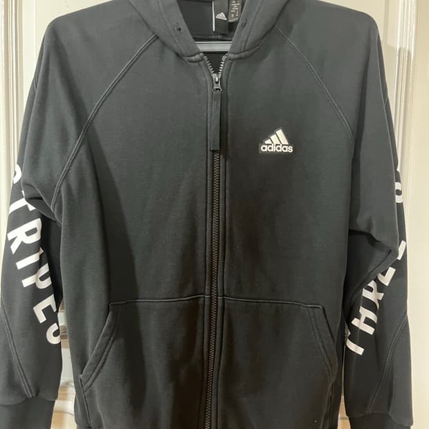 아디다스 후드집업 블랙