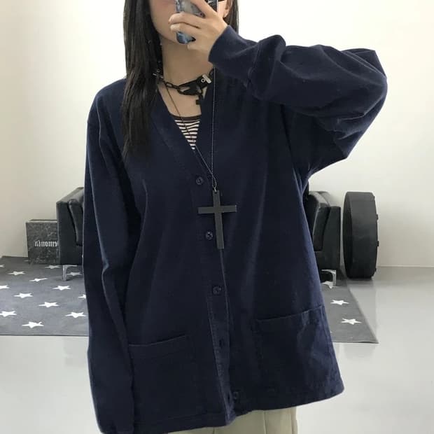 화이츠빌 네이비 가디건