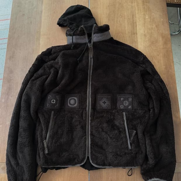 [판매,교신] 폴리테루 셰르파 플리스 자켓 블랙 4