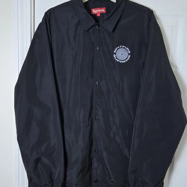 18SS 슈프림 x 스핏파이어 코치 자켓 블랙