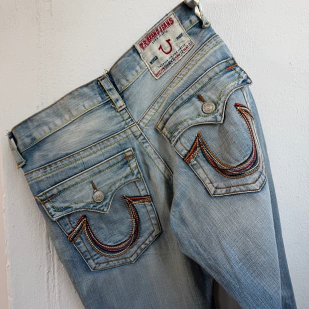 트루릴리젼 레인보우 빌리진 데님 팬츠 