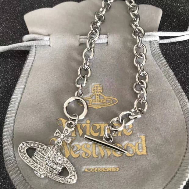 비비안웨스트우드 아카이브 크리스탈 orb 체인 브레이슬릿 팔찌