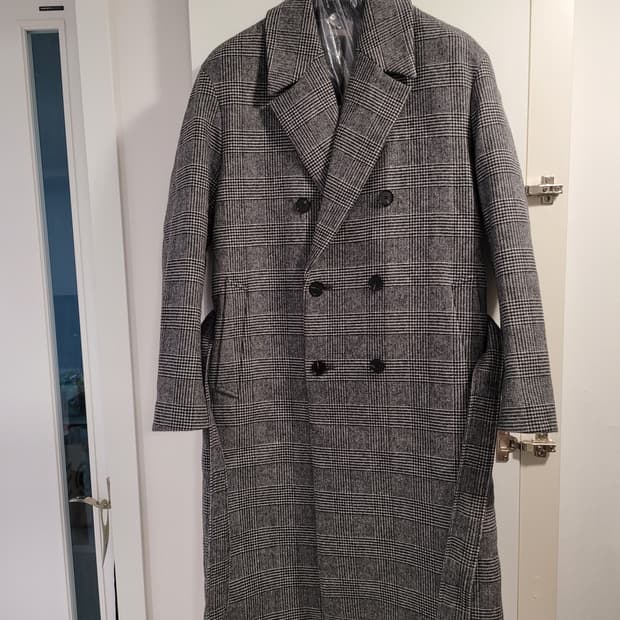 DRAWFIT 드로우핏 하운드투스 글렌체크 코트 