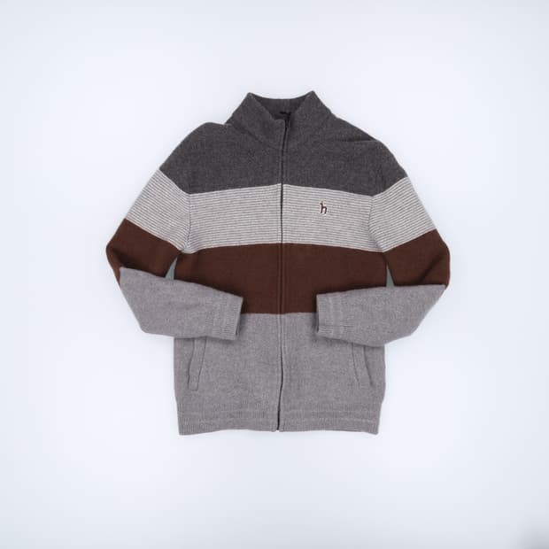 100 헤지스 방풍 니트집업 0317H1