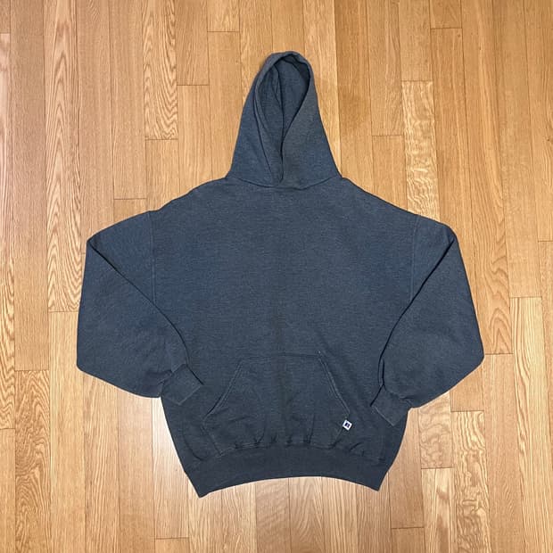 [XL] 90s USA 빈티지 러셀 후드 챠콜 그레이