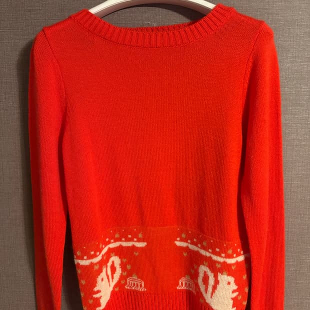 새상품/Franche Lippee 빨간색 토끼 니트 M
