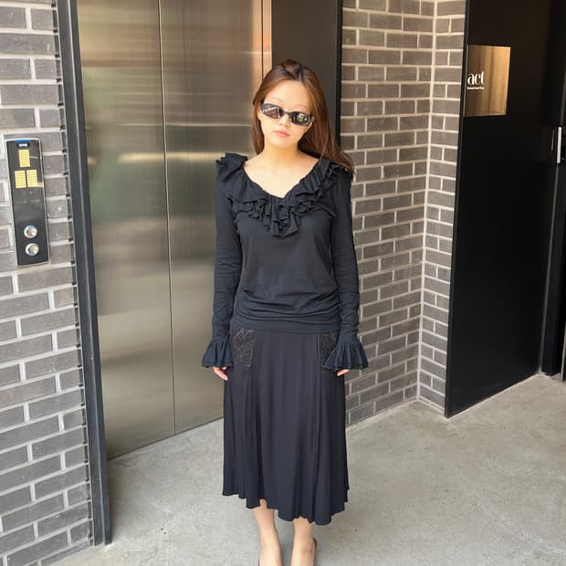 Ralph Lauren 랄프로렌 프릴 롱슬리브 