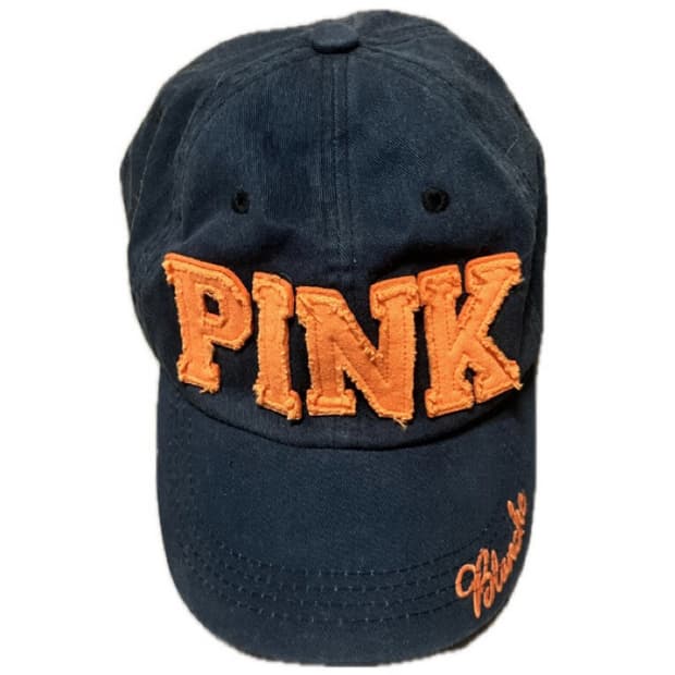 빈티지 네이비 빅 로고 모자