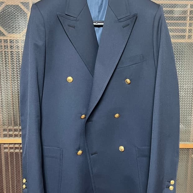 [3]리넥츠 네이비 더블 금장블레이저
