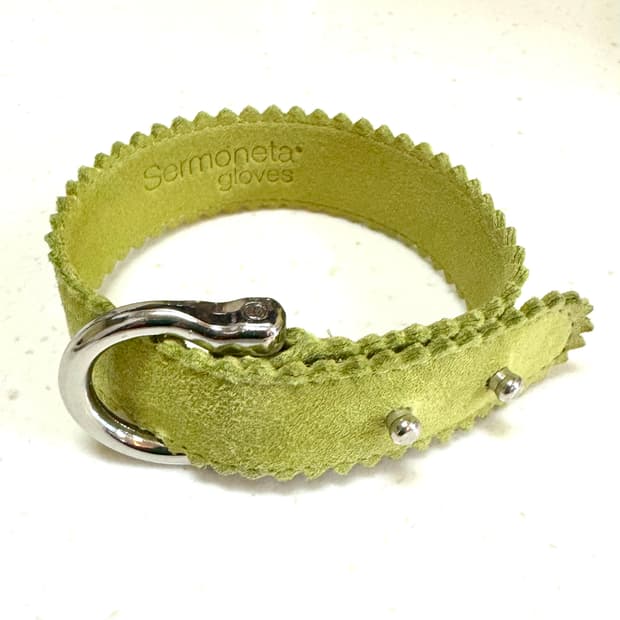 Sermoneta Gloves 라임색 스웨이드 뱅글 / 장갑벨트
