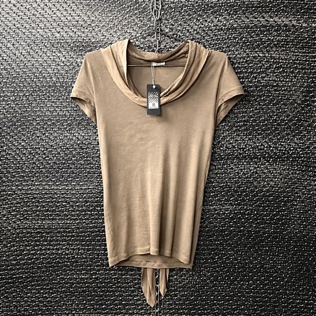 브루넬로 쿠치넬리 드레이프 반팔티셔츠