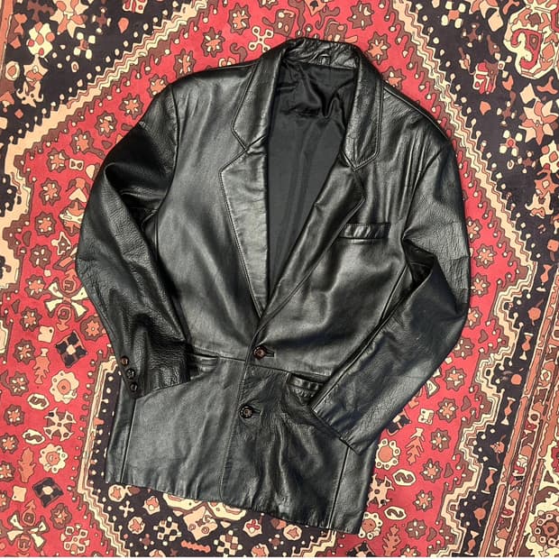 (L-XL ) 가죽마이 블레이져 가죽코트 가죽카코트 레더자켓 아메카지