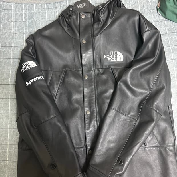 슈프림 x 노스페이스 마운틴 레더 자켓 XL S급