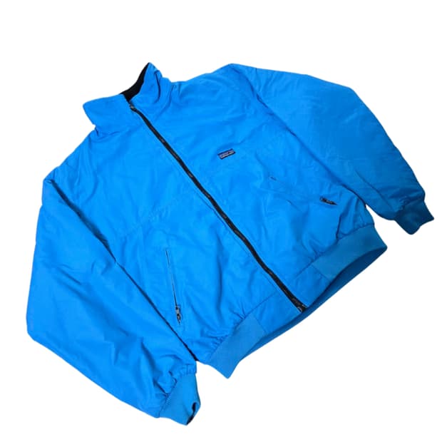 (L)파타고니아 Usa 80s 쉘드 신칠라 봄버 자켓 블루 하늘색 