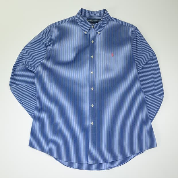 CL601 L 폴로 00s 스트라이프 핑크포니 블루 셔츠 남방