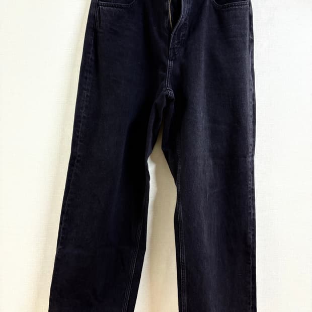 유니클로 와이드스트레이트진 31 블랙