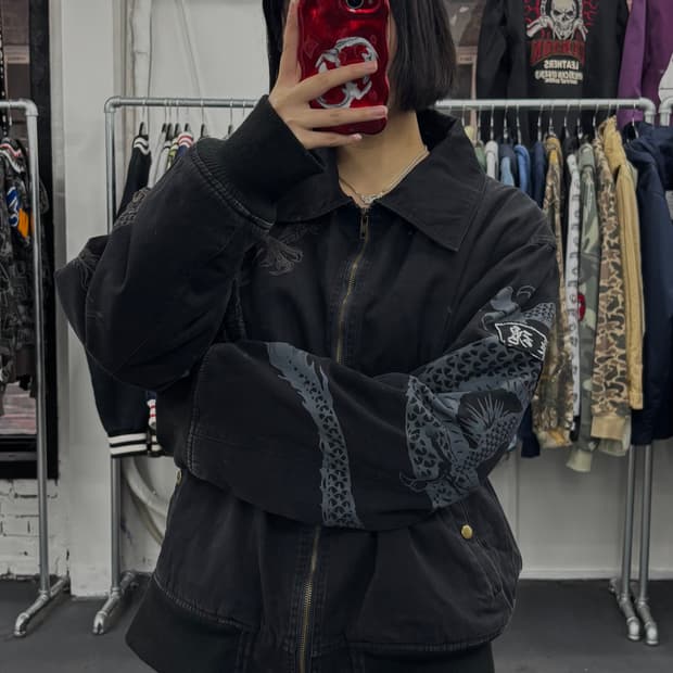 카라쿠리 타마시 오리엔탈 드래곤 워크자켓