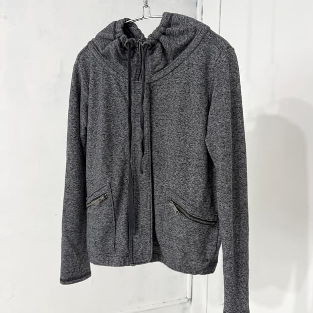American Eagle Melange Grey Zip-Up