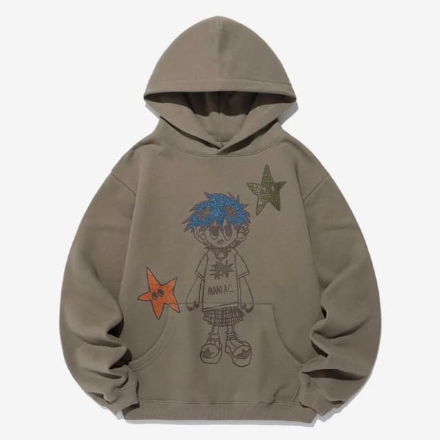 나이스고스트클럽 후드티 브라운 LITTLE GHOST BOY HOODIE