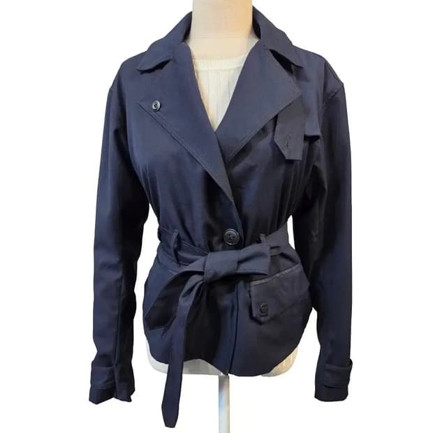 G-Star RAW 네이비 벨트 트렌치 자켓(S)