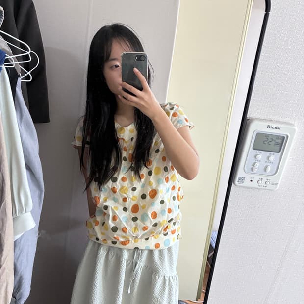 레이어드 dot 모리 반팔