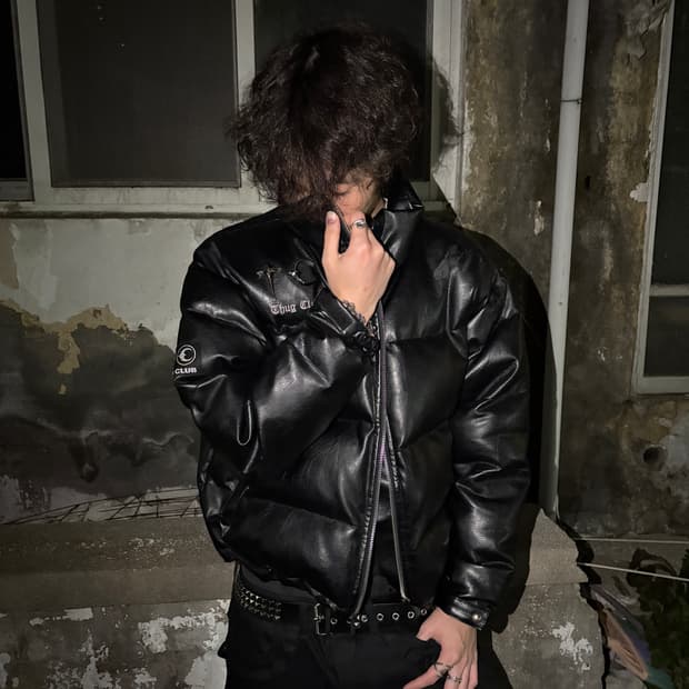 [정품]떠그클럽 레더 패딩 1사이즈