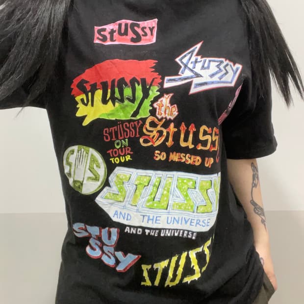 Stussy 스투시 멀티로고 그래픽 반팔티셔츠