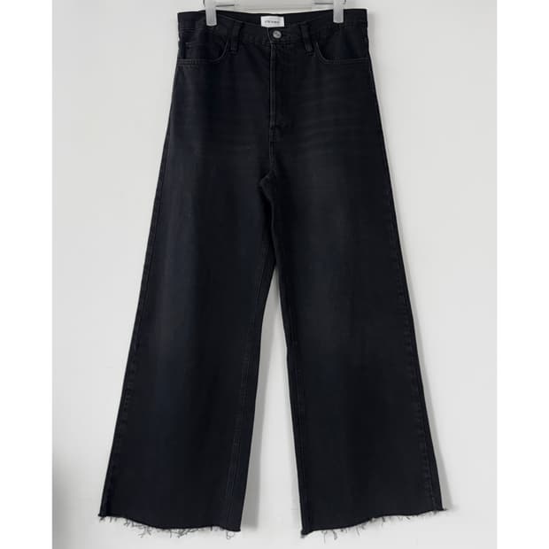 프레임데님 와이드 블랙 데님 진