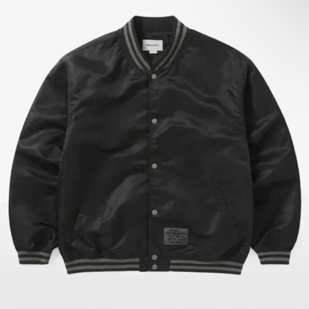 디스이즈네버뎃 사틴 바시티자켓 L