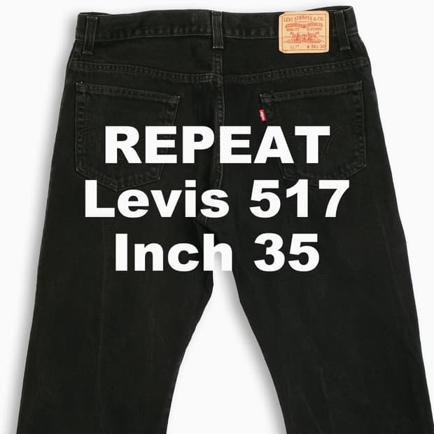 빈티지 리바이스 517 흑청 블랙진 35 인치 LV51736204